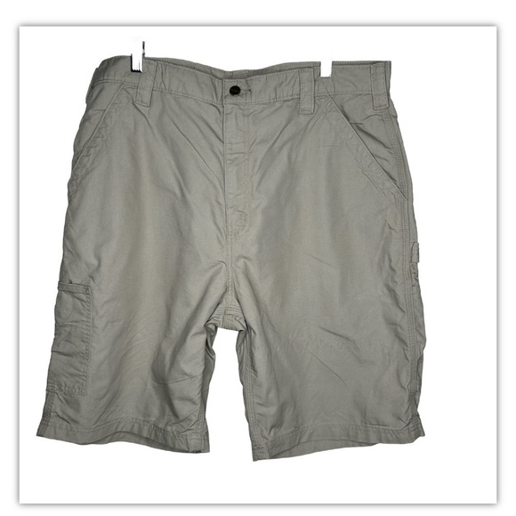 Carhartt Carpenter Shorts Mens Size 38 Loose Fit Utility Work Tan - Picture 1 of 7